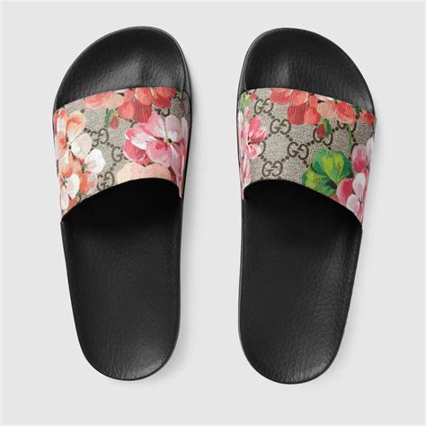 gucci flower sandals|Gucci flip flops with flowers.